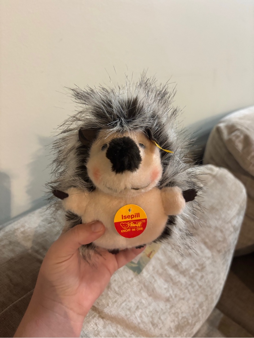 Vintage 2003 Steiff Isepill Hedgehog #056703 Made in Germany Tags Igel 16